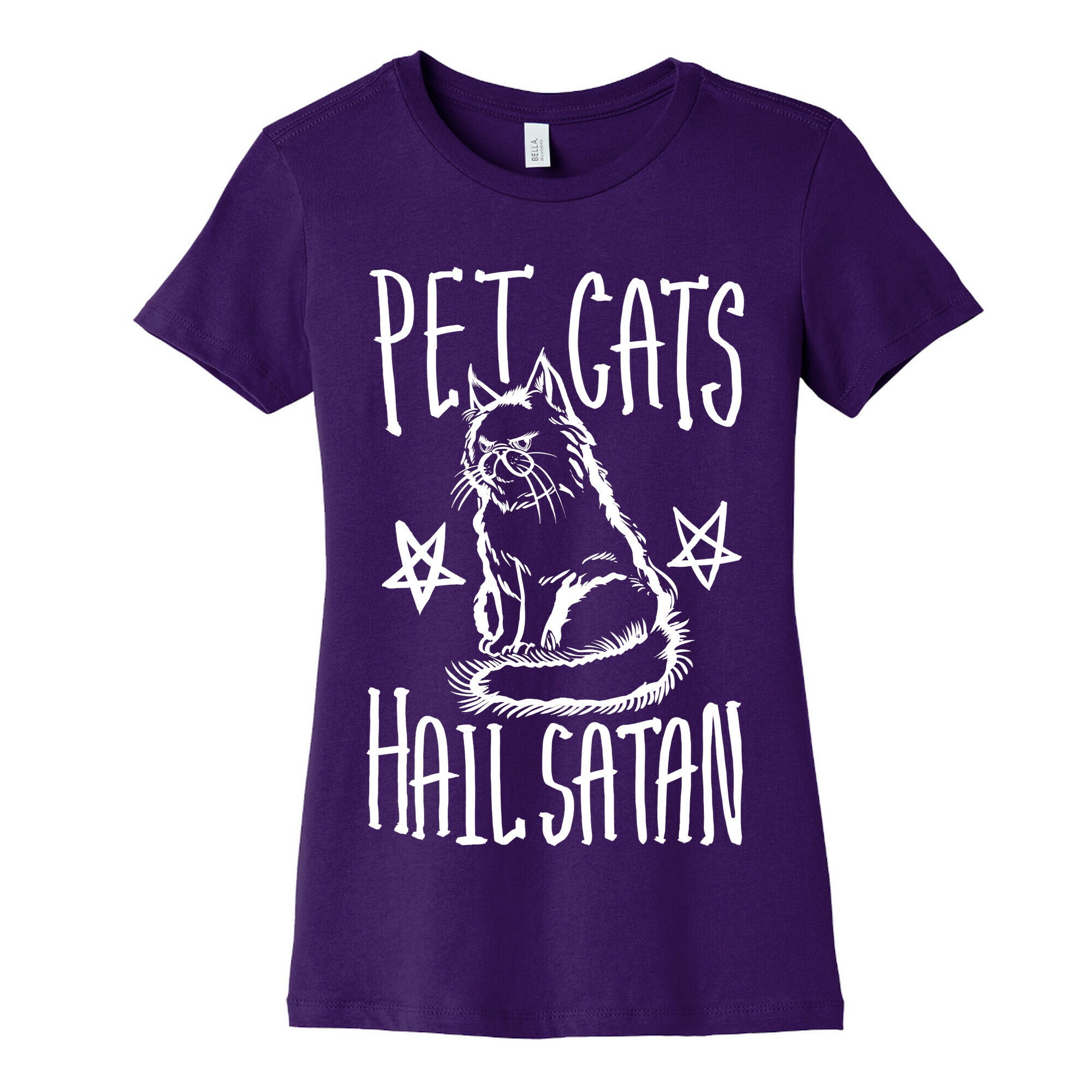 Pet Cats. Hail Satan Women's Cotton Tee